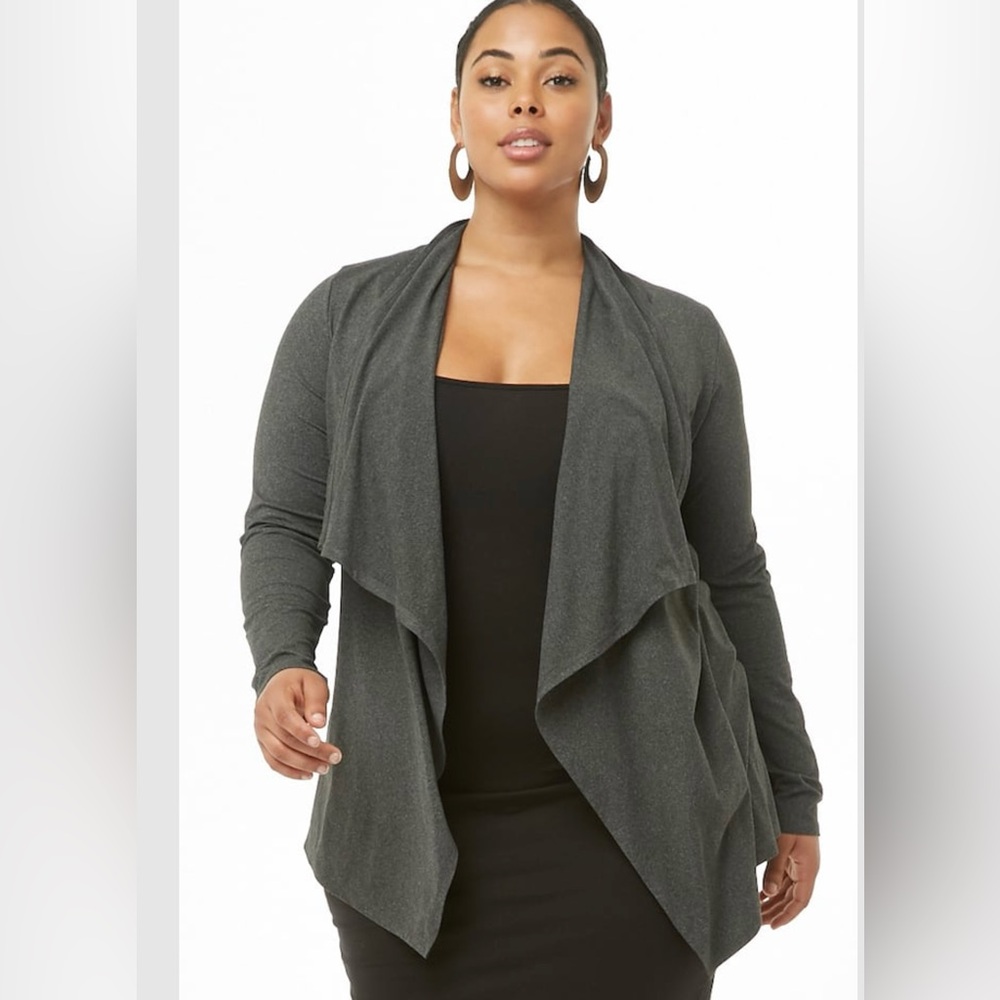 Women’s plus size Draped-Front Cardigan